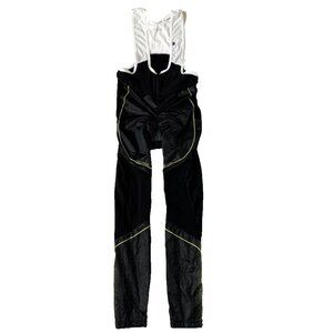 Louis Garneau Men L Course Elite Bib Tight Cold Weather Cycling Pant Black Green